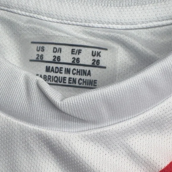 Sporto White and Red Kids Soccer Jersey Jerseys